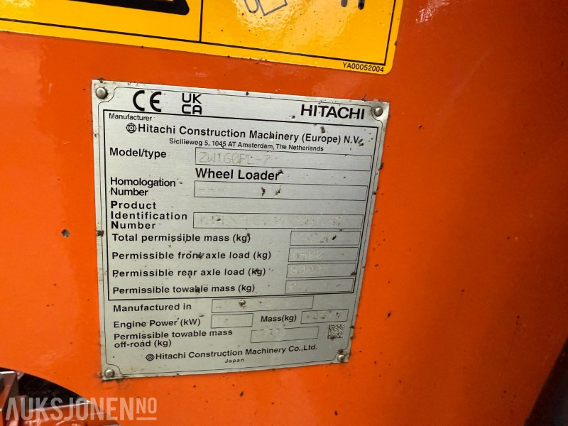 Hitachi ZW 160PL7 LSD - BM120, skuffm/bolton, hydr. gaffler on lease Hitachi ZW 160PL7 LSD - BM120, skuffm/bolton, hydr. gaffler: picture 15