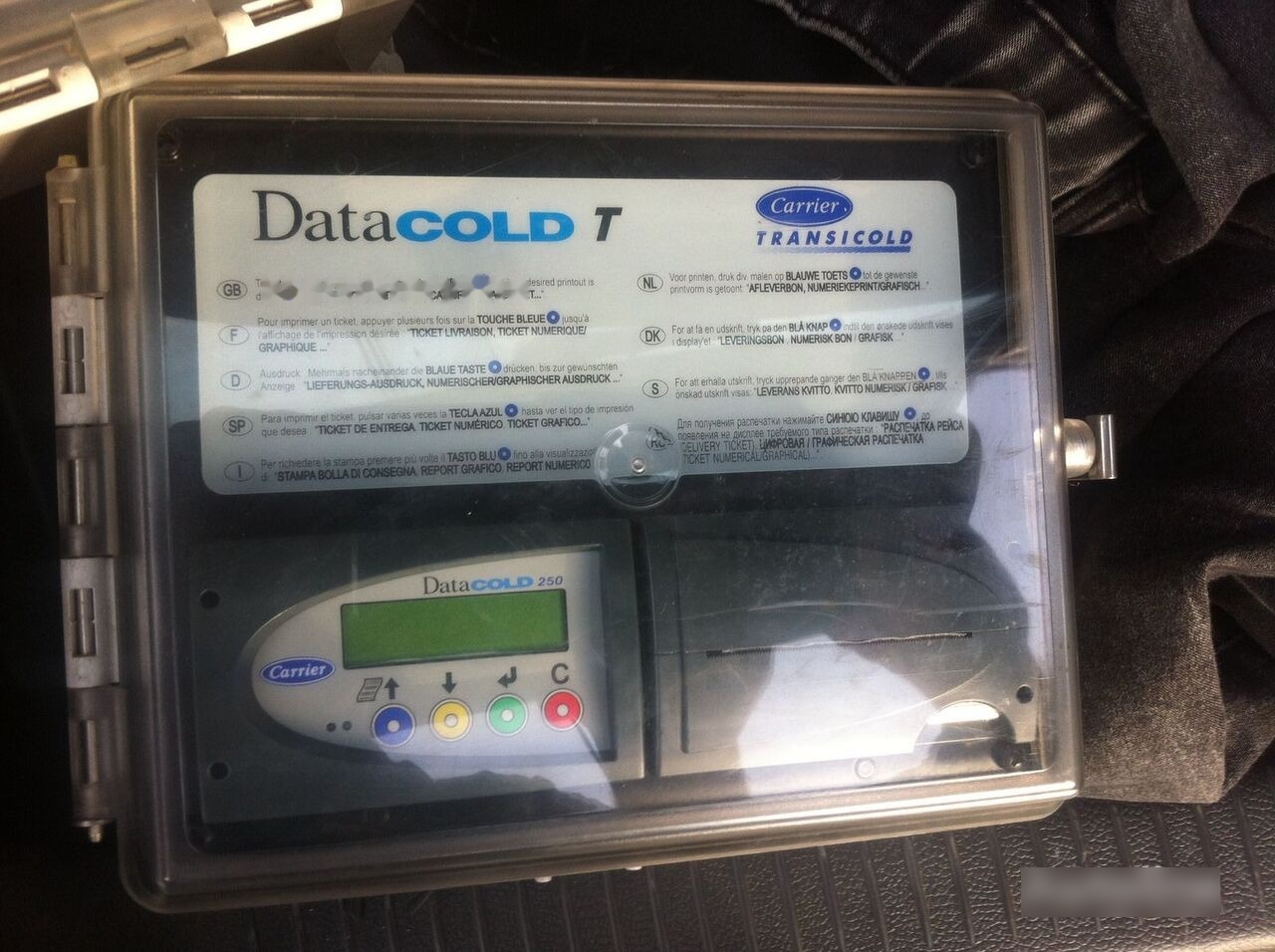 Carrier Termodiagrama DataCOLD T 250 Transicold - ECU for Trailer: picture 1 Carrier Termodiagrama DataCOLD T 250 Transicold - ECU for Trailer: picture 1