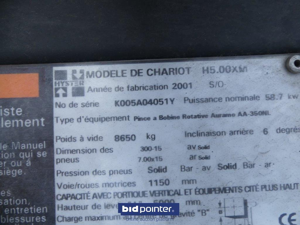 Diesel forklift Hyster H5.00x Year 2001: picture 13 Diesel forklift Hyster H5.00x Year 2001: picture 13