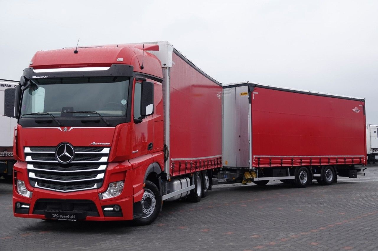 Mercedes-Benz ACTROS 2548 / ZESTAW TANDEM 120 M3 / PRZEJAZDOWY - Curtainsider truck: picture 1 Mercedes-Benz ACTROS 2548 / ZESTAW TANDEM 120 M3 / PRZEJAZDOWY - Curtainsider truck: picture 1