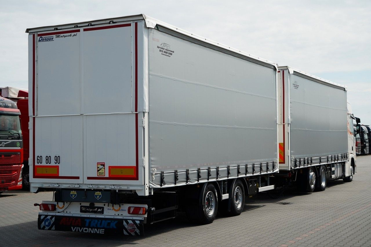 Scania R 450 / ZESTAW TANDEM 120 M3 / PRZEJAZDOWY / OŚ - Curtainsider truck: picture 3 Scania R 450 / ZESTAW TANDEM 120 M3 / PRZEJAZDOWY / OŚ - Curtainsider truck: picture 3