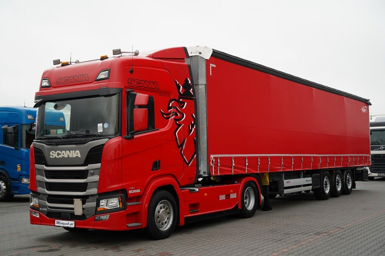 Scania R 450 / ZESTAW / + SCHMITZ / FIRANKA STANDARD / - Tractor unit: picture 1 Scania R 450 / ZESTAW / + SCHMITZ / FIRANKA STANDARD / - Tractor unit: picture 1