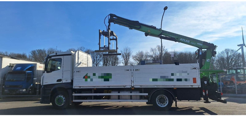 Dropside/ Flatbed truck, Crane truck Mercedes-Benz 1835 Antos 4x2 Klima 1-Hand: picture 6