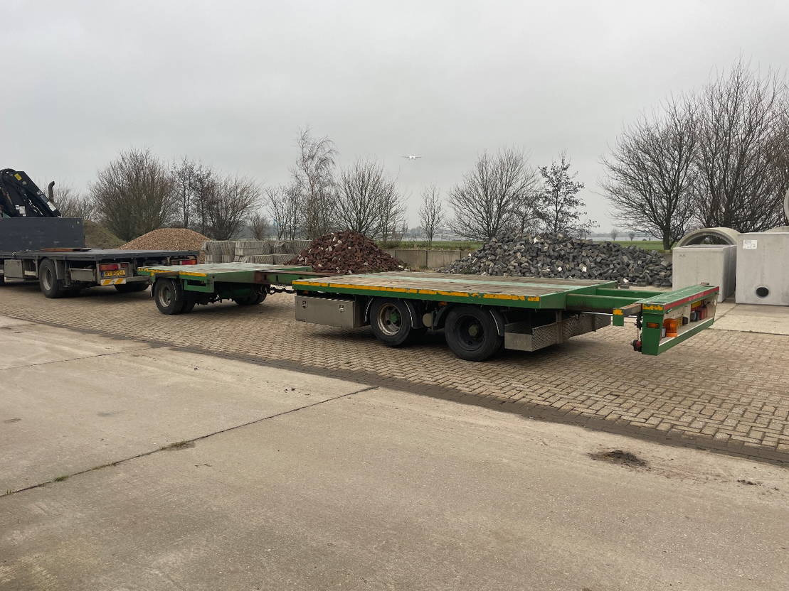 Dropside/ Flatbed trailer DRACO Uitschuifbare aanhangwagen 700 - 1030 laadvloer: picture 8