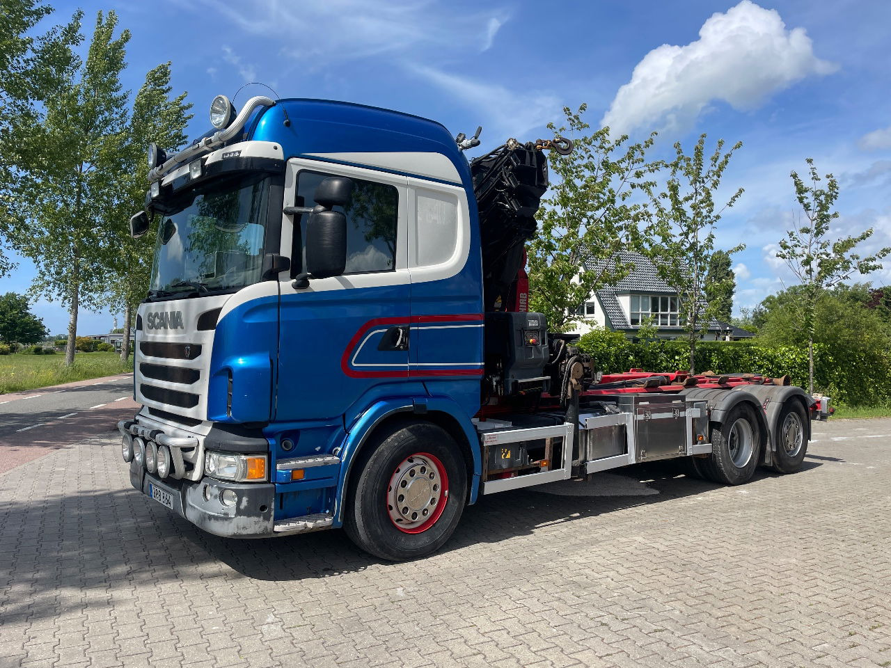 Scania R480 with hiab hookloader and hiab 262 EP5 with remote crane 2019 - Container transporter/ Swap body truck, Crane truck: picture 1 Scania R480 with hiab hookloader and hiab 262 EP5 with remote crane 2019 - Container transporter/ Swap body truck, Crane truck: picture 1