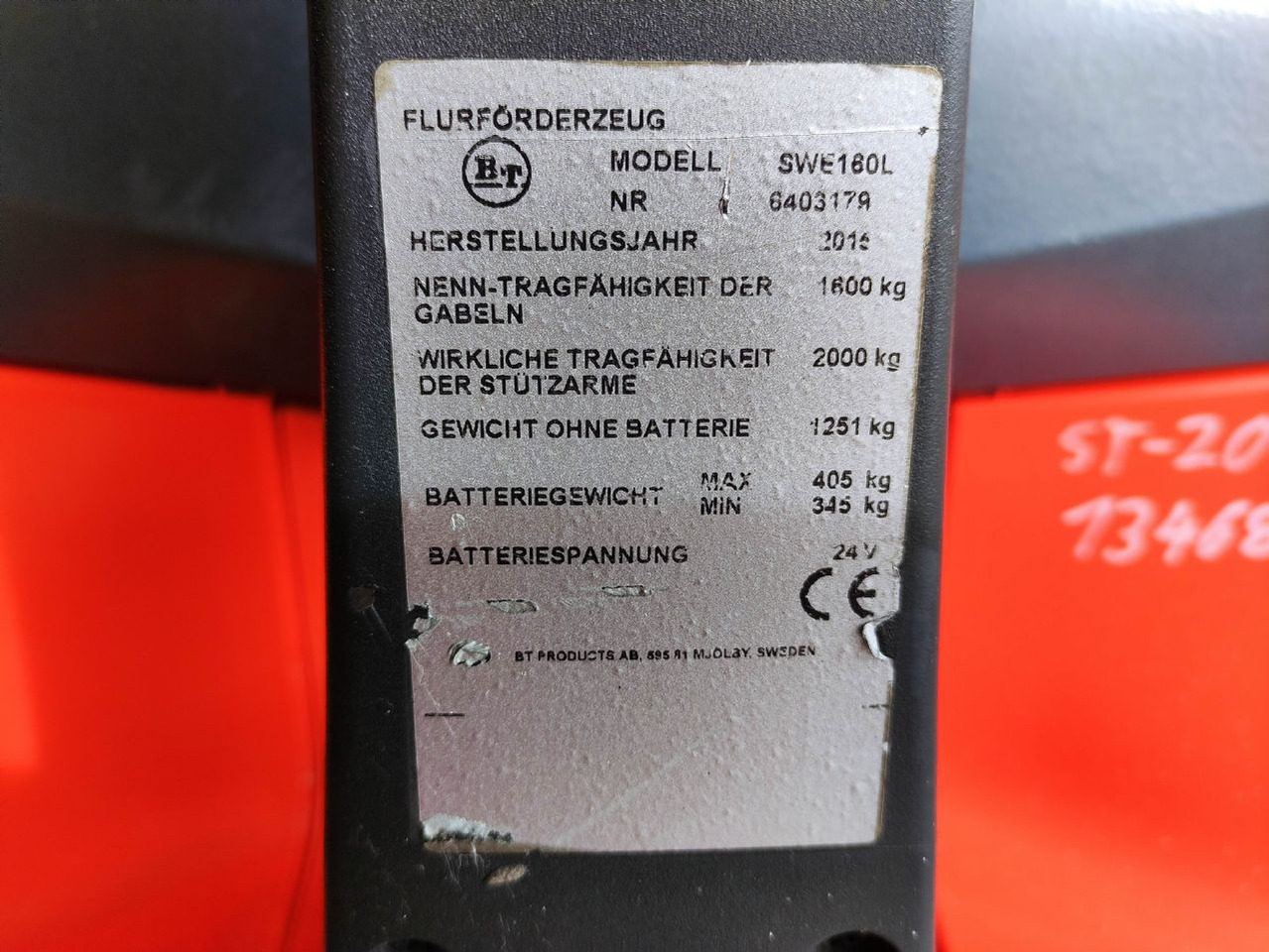 BT SWE160L - Stacker: picture 5 BT SWE160L - Stacker: picture 5