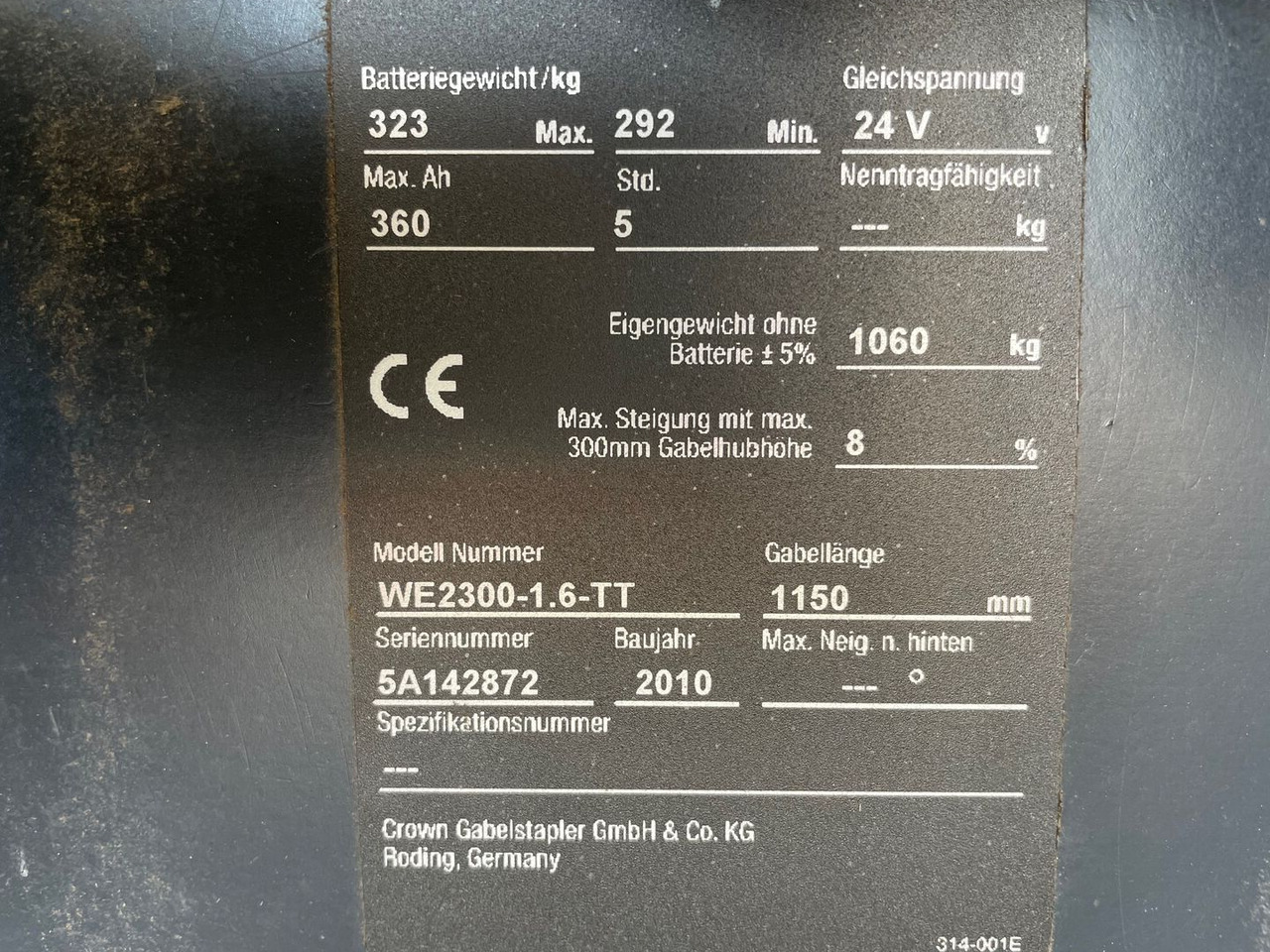 Crown WE2300 1.6 TT - Stacker: picture 5 Crown WE2300 1.6 TT - Stacker: picture 5