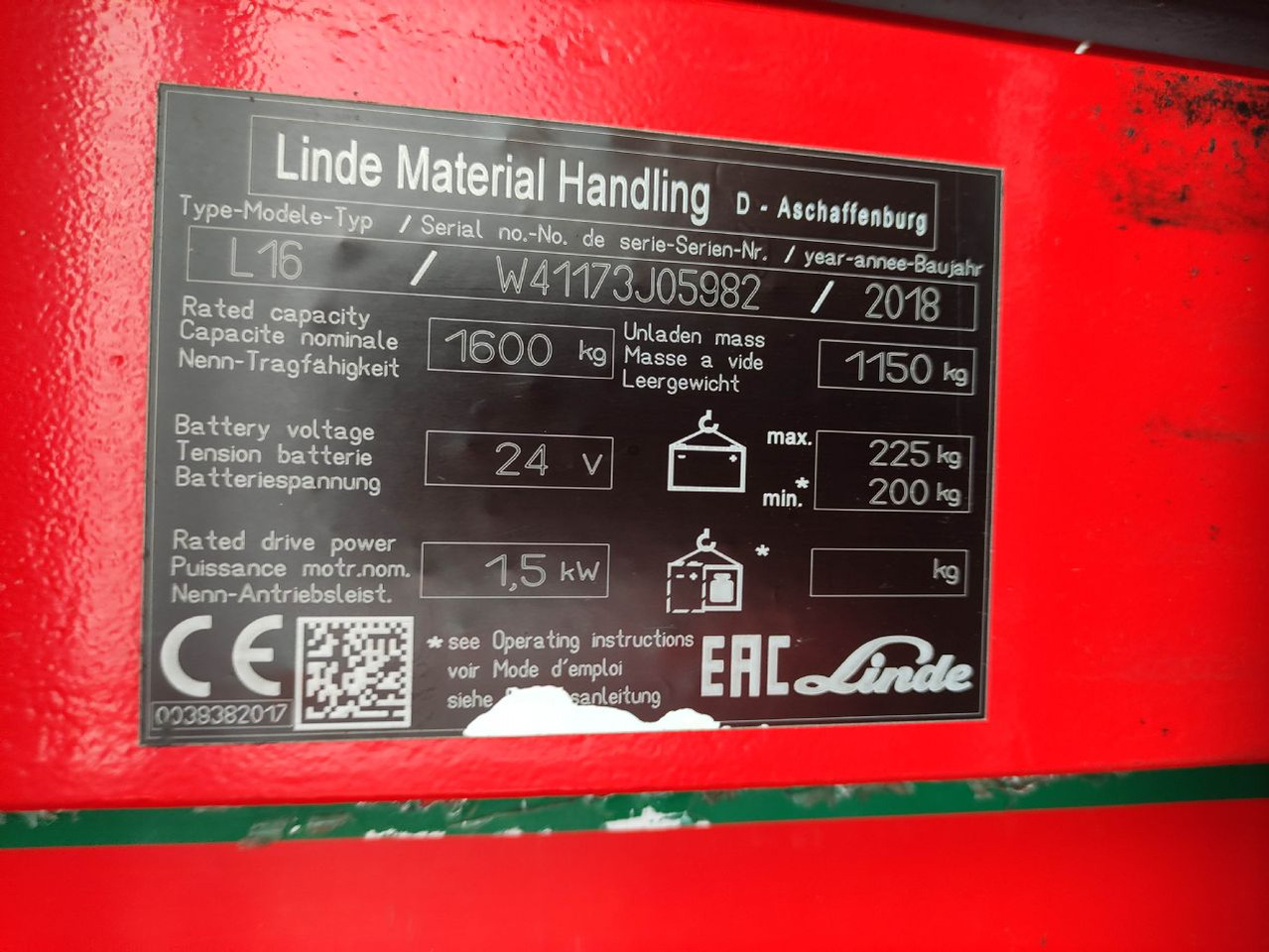 Linde L16-1173 - Stacker: picture 5 Linde L16-1173 - Stacker: picture 5