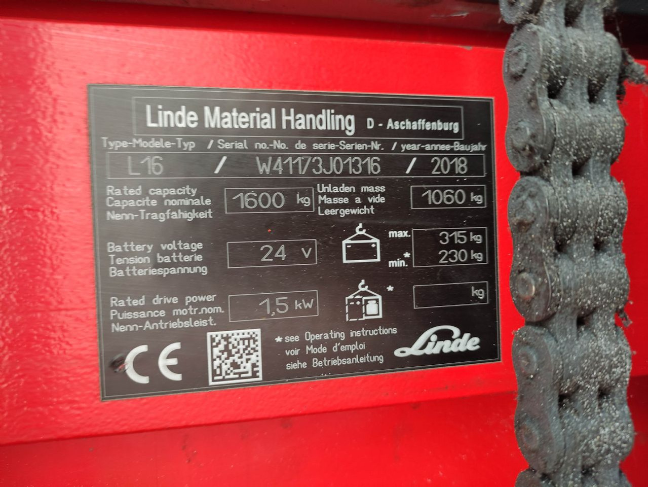 Linde L16-1173 (LACK NEU) - Stacker: picture 5 Linde L16-1173 (LACK NEU) - Stacker: picture 5