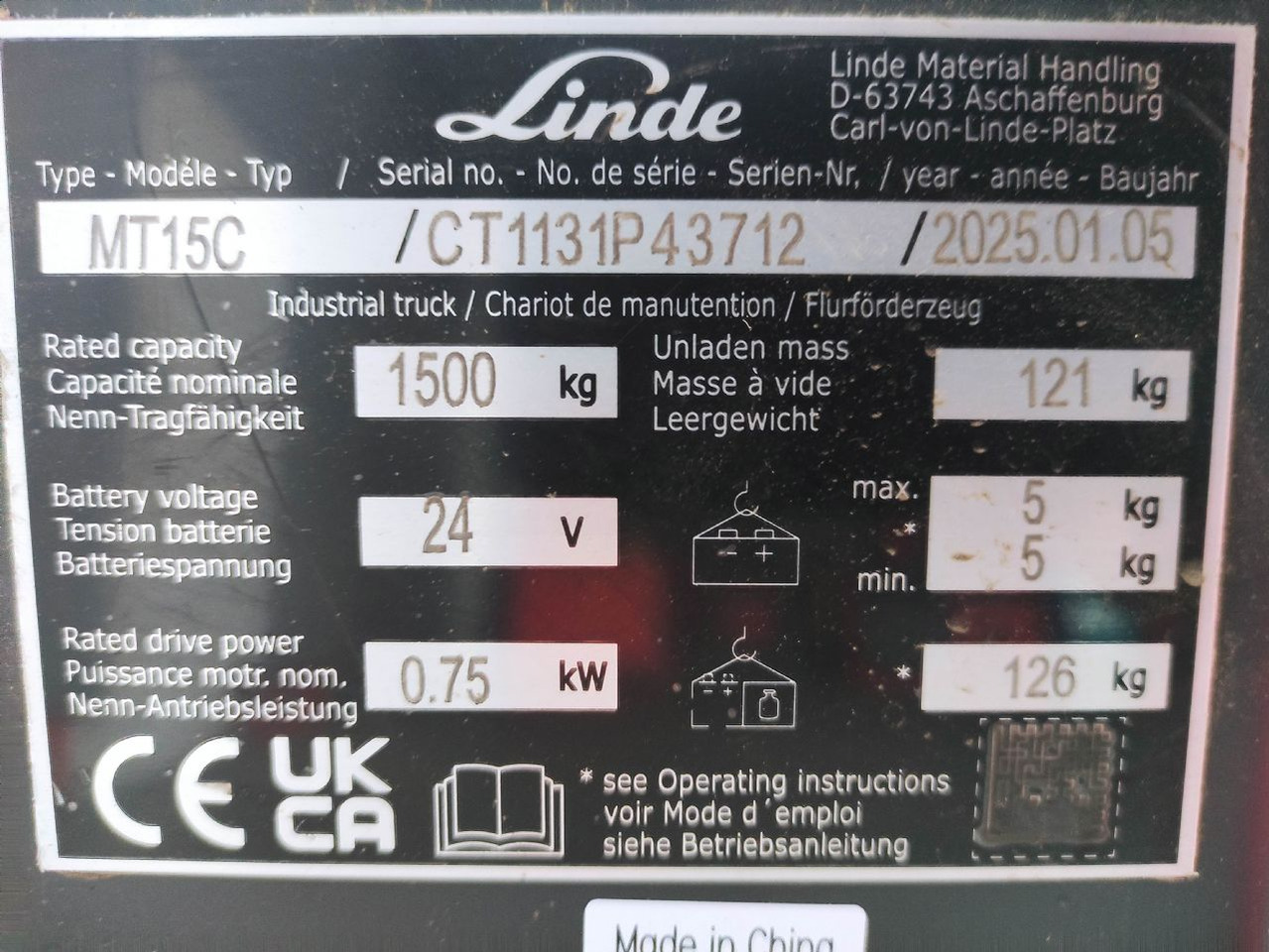 Linde MT15C - Pallet truck: picture 5 Linde MT15C - Pallet truck: picture 5