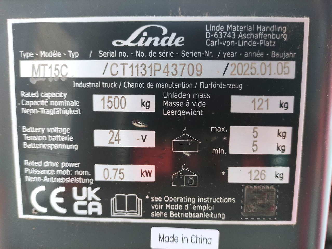 Linde MT15C - Pallet truck: picture 5 Linde MT15C - Pallet truck: picture 5