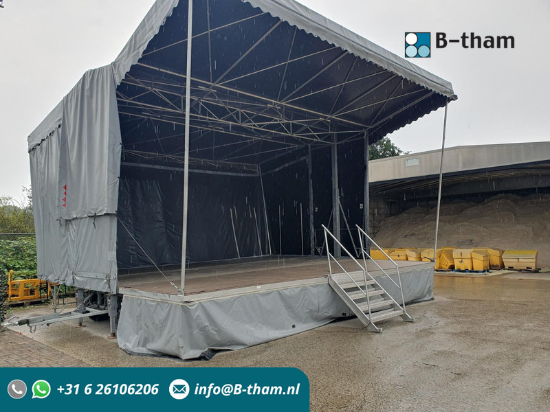 Dropside/ Flatbed trailer PROFESSIONAL PERFORMANCE PODIUMWAGEN mobiel Podium Tent: picture 1