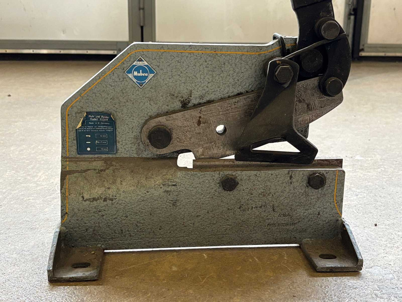 Metal cutter Mubea 3S / 6R - Tool/ Equipment: picture 3 Metal cutter Mubea 3S / 6R - Tool/ Equipment: picture 3