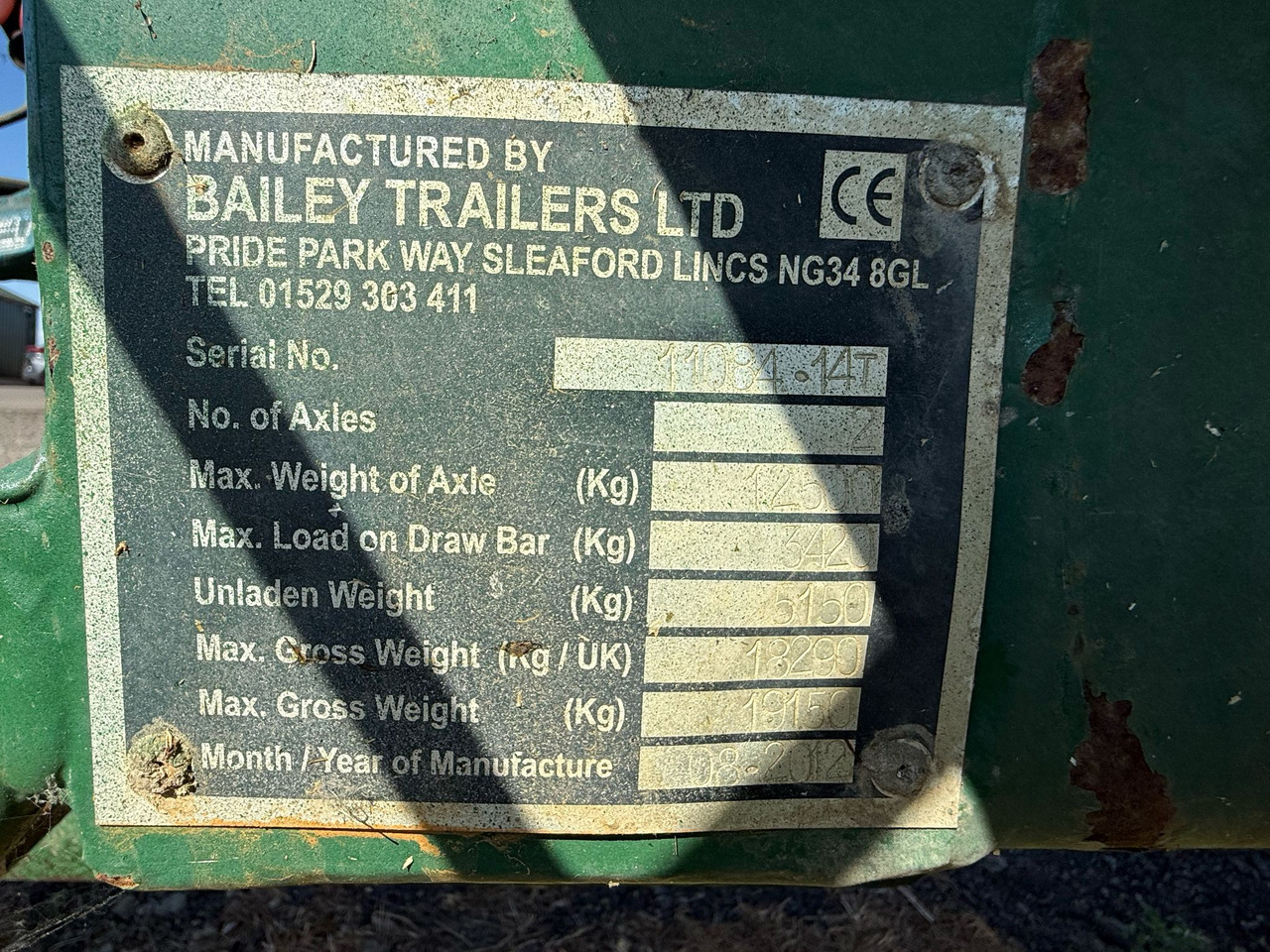 Bailey TB14 Trailer on lease Bailey TB14 Trailer: picture 7