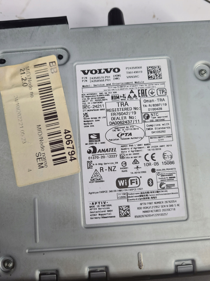 VOLVO RADIO MODUŁ SEM RADIA WIFI BLUETOOTH VOLVO FH 4 FM 4 FH 5 FM 5 FMX - Cab and interior for Truck: picture 5 VOLVO RADIO MODUŁ SEM RADIA WIFI BLUETOOTH VOLVO FH 4 FM 4 FH 5 FM 5 FMX - Cab and interior for Truck: picture 5