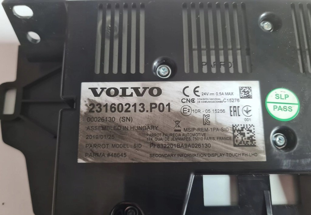 WYŚWIETLACZ PANEL RADIA NAWIGACJI VOLVO FH 4 FH 16 EURO 6 23160213 - P01 - Dashboard: picture 4 WYŚWIETLACZ PANEL RADIA NAWIGACJI VOLVO FH 4 FH 16 EURO 6 23160213 - P01 - Dashboard: picture 4