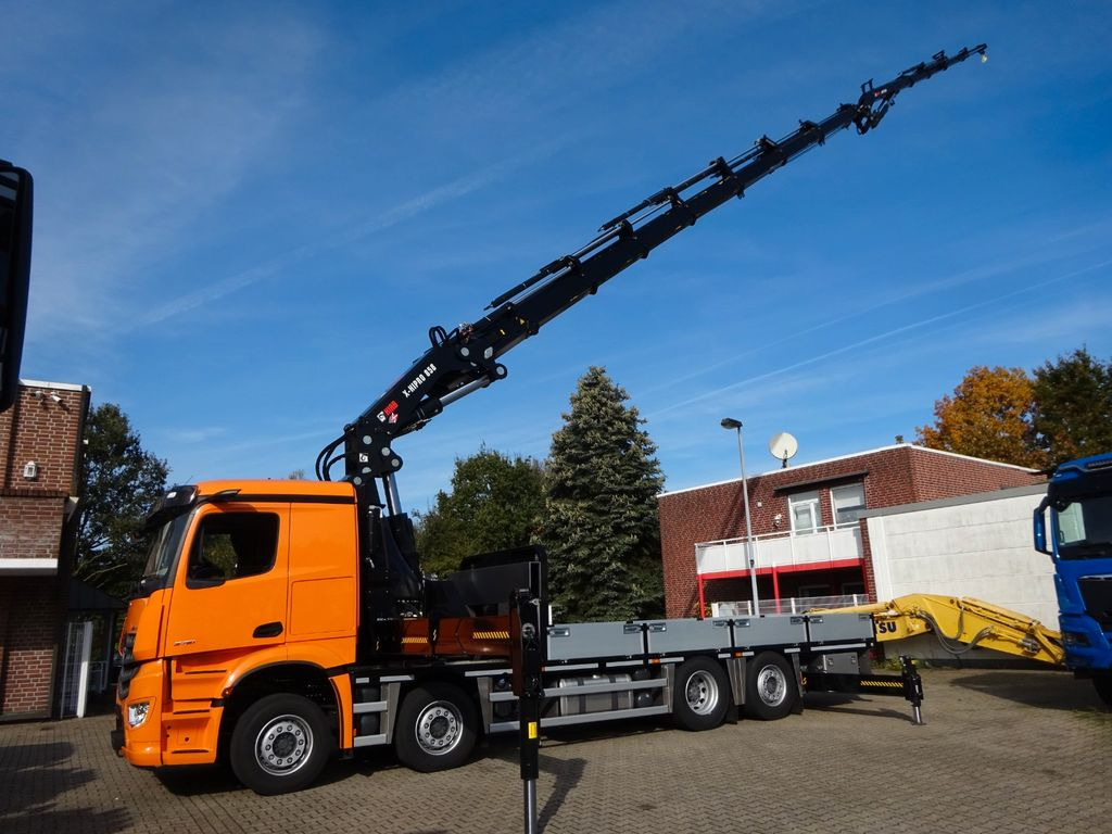 Mercedes-Benz 3751 Arocs Pritsche + HIAB 858 + JIB 8x2 - Crane truck, Dropside/ Flatbed truck: picture 1 Mercedes-Benz 3751 Arocs Pritsche + HIAB 858 + JIB 8x2 - Crane truck, Dropside/ Flatbed truck: picture 1