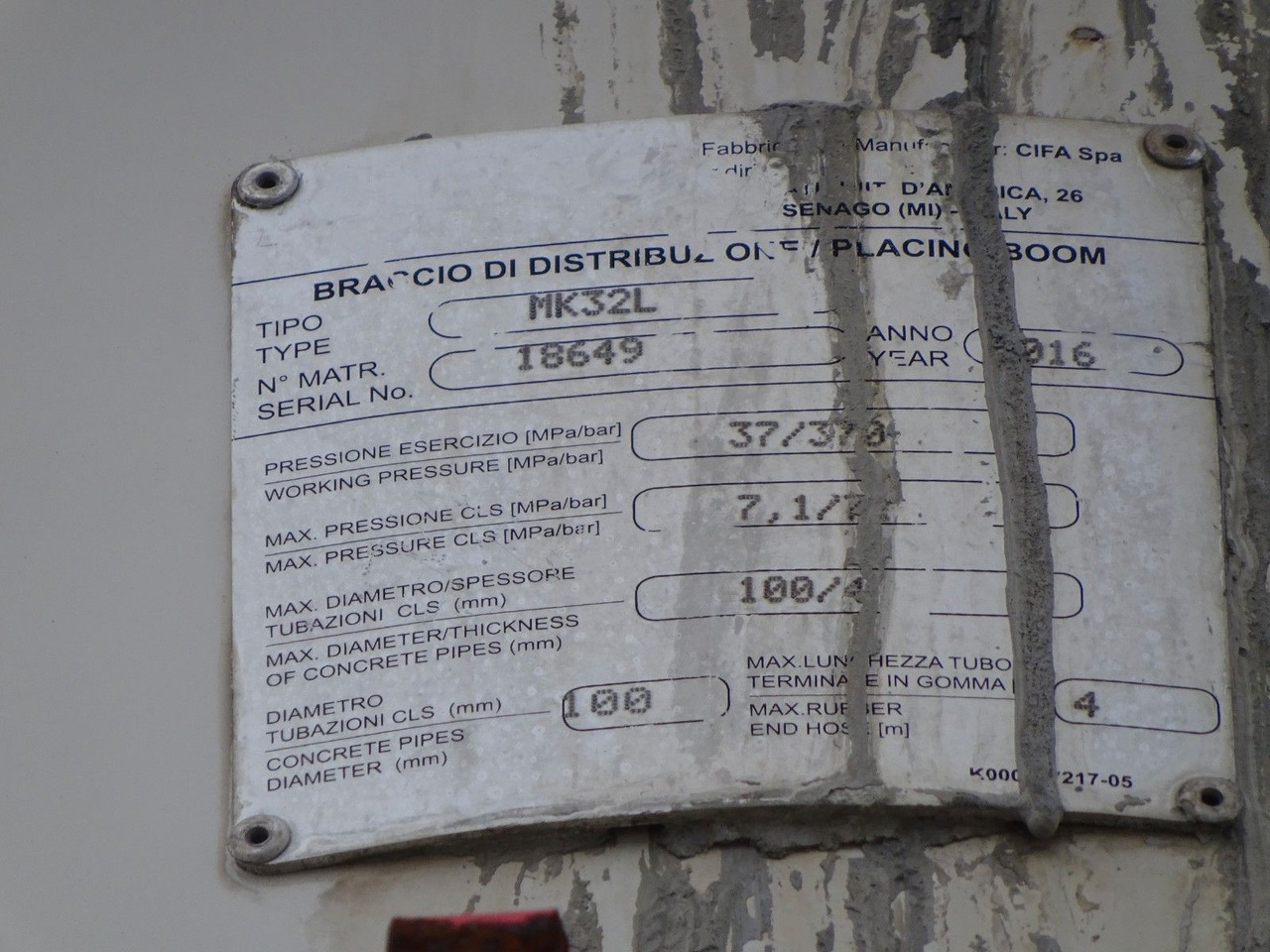 Concrete pump truck Scania PUMI CIFA 32 Meter 4 Knick. Scania PUMI CIFA 32 Meter 4 Knick * Betonpumpe: picture 16 Concrete pump truck Scania PUMI CIFA 32 Meter 4 Knick. Scania PUMI CIFA 32 Meter 4 Knick * Betonpumpe: picture 16