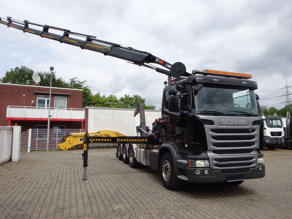 Scania R490 Abroller + HIAB 302E-6 Bj.2021 !Kran TRIDEM - Hook lift truck, Crane truck: picture 4 Scania R490 Abroller + HIAB 302E-6 Bj.2021 !Kran TRIDEM - Hook lift truck, Crane truck: picture 4