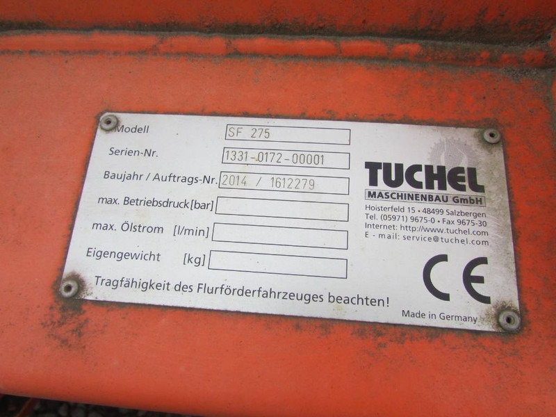 Tuchel SF 275 Schneeschild / 3.300 EUR / Top Zustand - Attachment for Construction machinery: picture 5 Tuchel SF 275 Schneeschild / 3.300 EUR / Top Zustand - Attachment for Construction machinery: picture 5