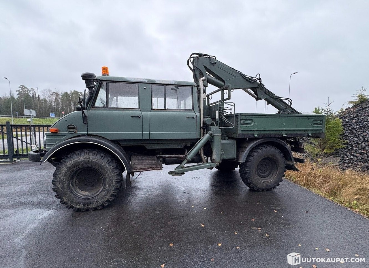 Mercedes-Benz UNIMOG, 5-seat cab, NUMMI crane, 1980, Vihti - Tipper, Crane truck: picture 2 Mercedes-Benz UNIMOG, 5-seat cab, NUMMI crane, 1980, Vihti - Tipper, Crane truck: picture 2