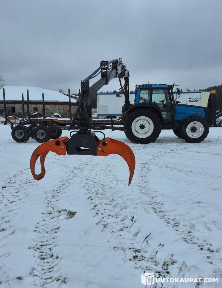 Valmet 6800 + PMF 850 crane + trailer BMF 9T, Leppävirta - Farm tractor: picture 3 Valmet 6800 + PMF 850 crane + trailer BMF 9T, Leppävirta - Farm tractor: picture 3