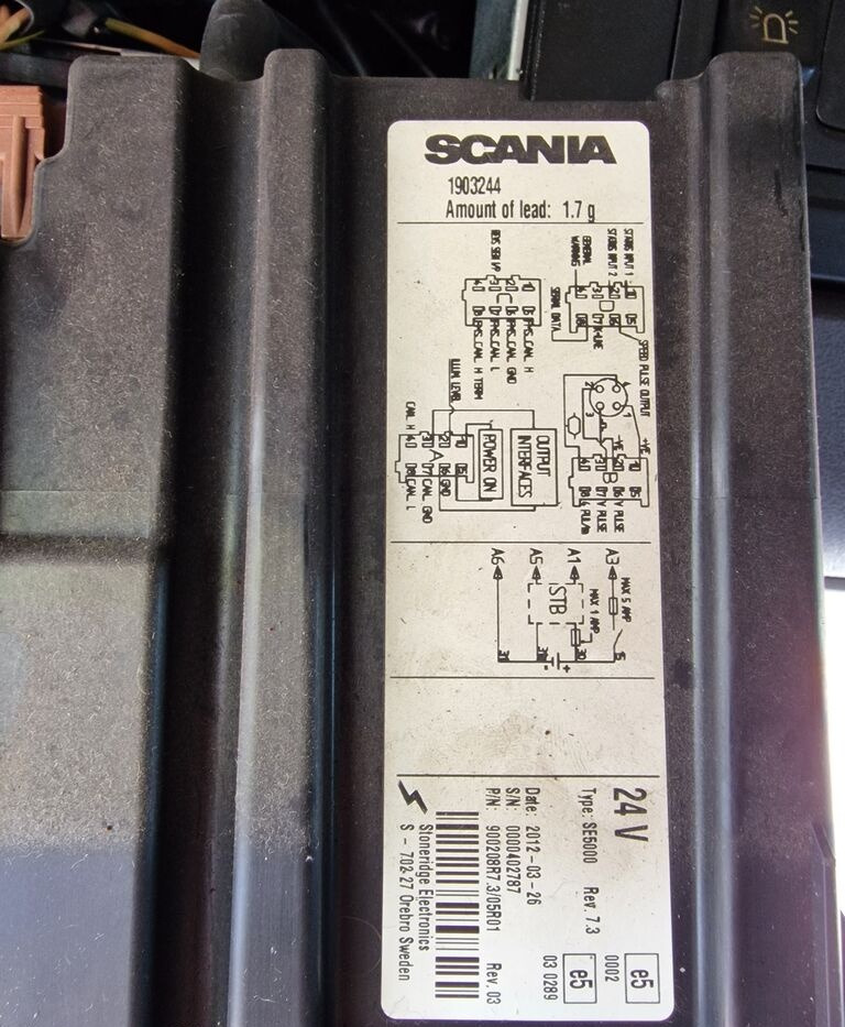 Scania REV 7.3 1903244 Scania REV 7.3 1903244 truck - Tachograph for Truck: picture 2 Scania REV 7.3 1903244 Scania REV 7.3 1903244 truck - Tachograph for Truck: picture 2