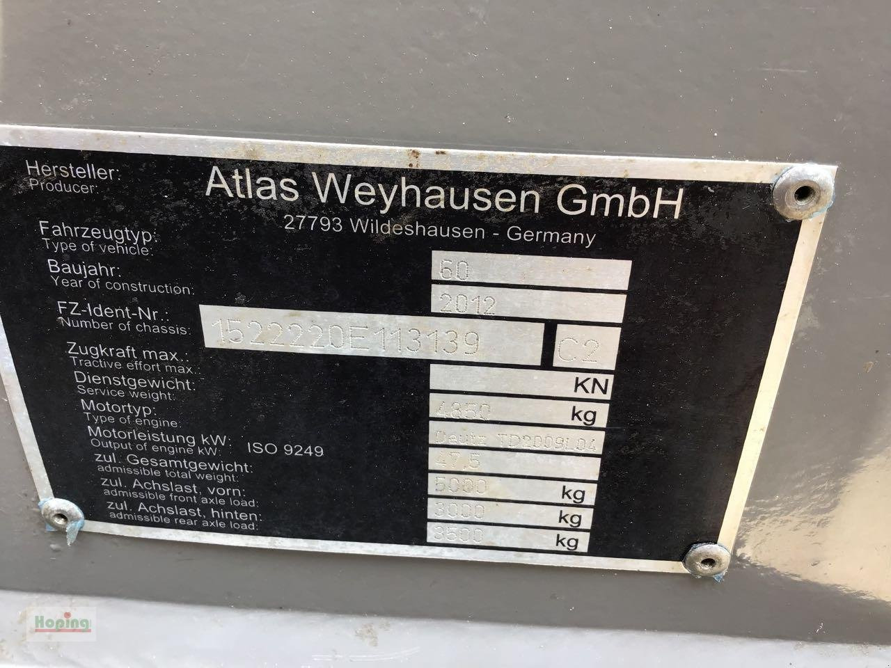 Wheel loader Atlas 60 (Schnellläufer 35km/h): picture 8