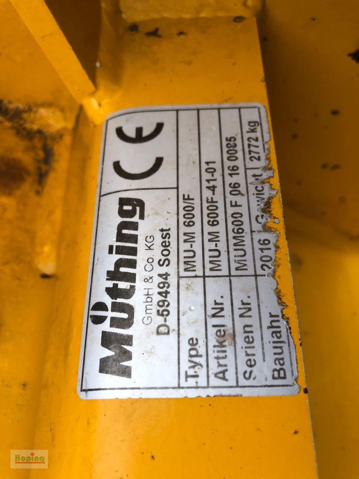 Flail mower/ Mulcher Müthing MUM 600/F: picture 14