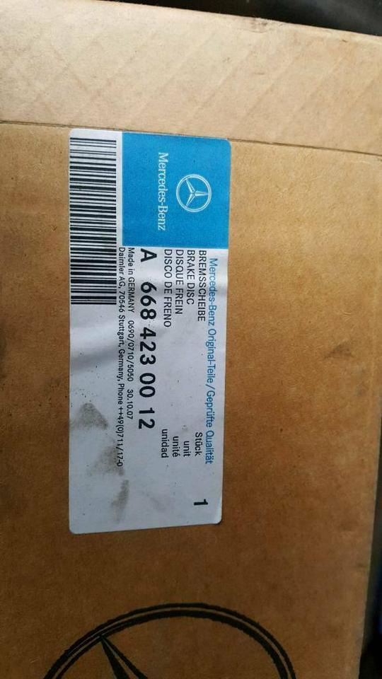 Bremsscheiben Mercedes Benz Vario Sprinter Hinten A6684230012 - Brake disc for Van: picture 1 Bremsscheiben Mercedes Benz Vario Sprinter Hinten A6684230012 - Brake disc for Van: picture 1