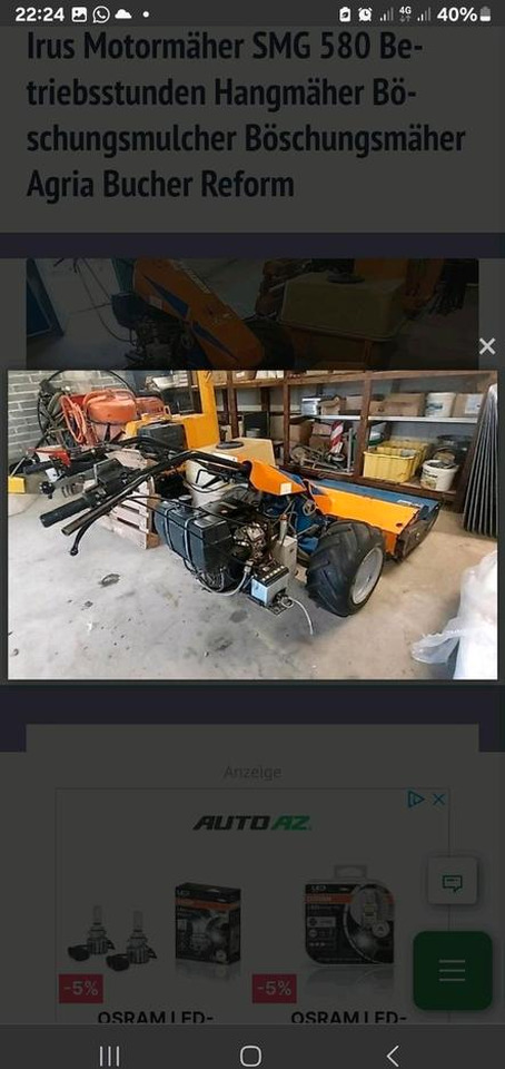 Irus SMG Motormäher Motormulcher Komtrac Böschungsmäher Böschungsmulcher Hangmäher Rasenmäher - Garden mower: picture 2 Irus SMG Motormäher Motormulcher Komtrac Böschungsmäher Böschungsmulcher Hangmäher Rasenmäher - Garden mower: picture 2