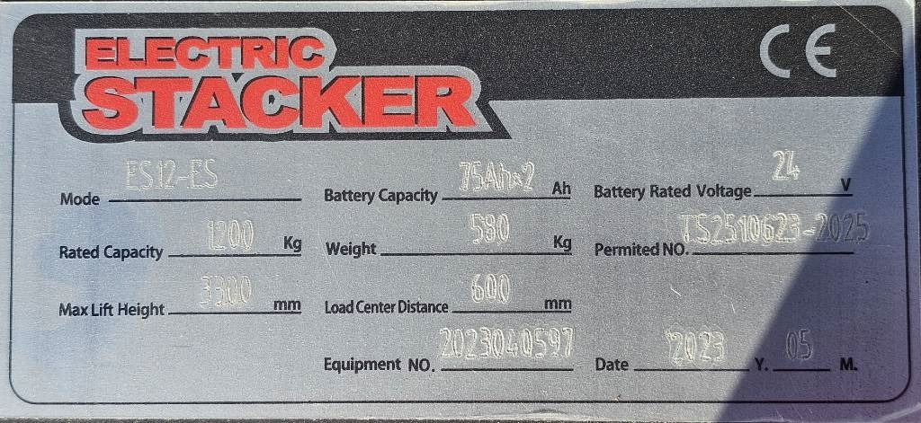 REDDOT ES12-ES 3300mm UNUSED - Stacker: picture 5 REDDOT ES12-ES 3300mm UNUSED - Stacker: picture 5