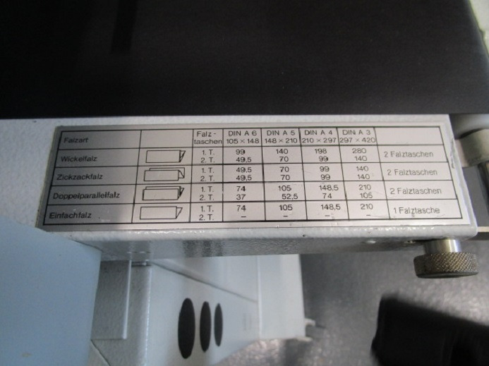 MB MULTIPLI 35 MIT GESTELL - Folding machine: picture 5 MB MULTIPLI 35 MIT GESTELL - Folding machine: picture 5