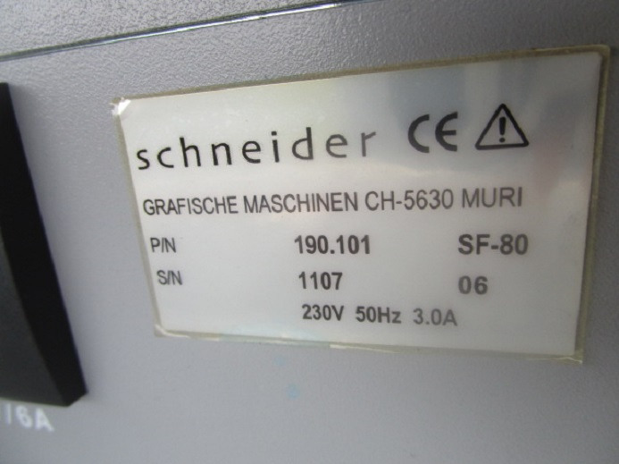 Printing machinery SCHNEIDER SF-80: picture 6 Printing machinery SCHNEIDER SF-80: picture 6