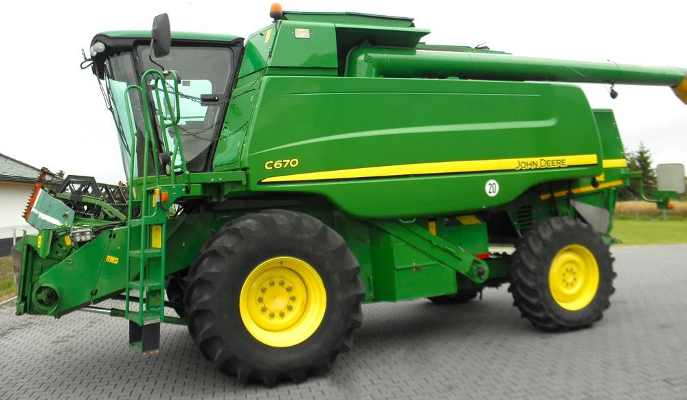 John Deere C 670 2008 Rok, heder 7,6m, 1900 mtg, Nie Malowany, Stan Idealny - Combine harvester: picture 3 John Deere C 670 2008 Rok, heder 7,6m, 1900 mtg, Nie Malowany, Stan Idealny - Combine harvester: picture 3