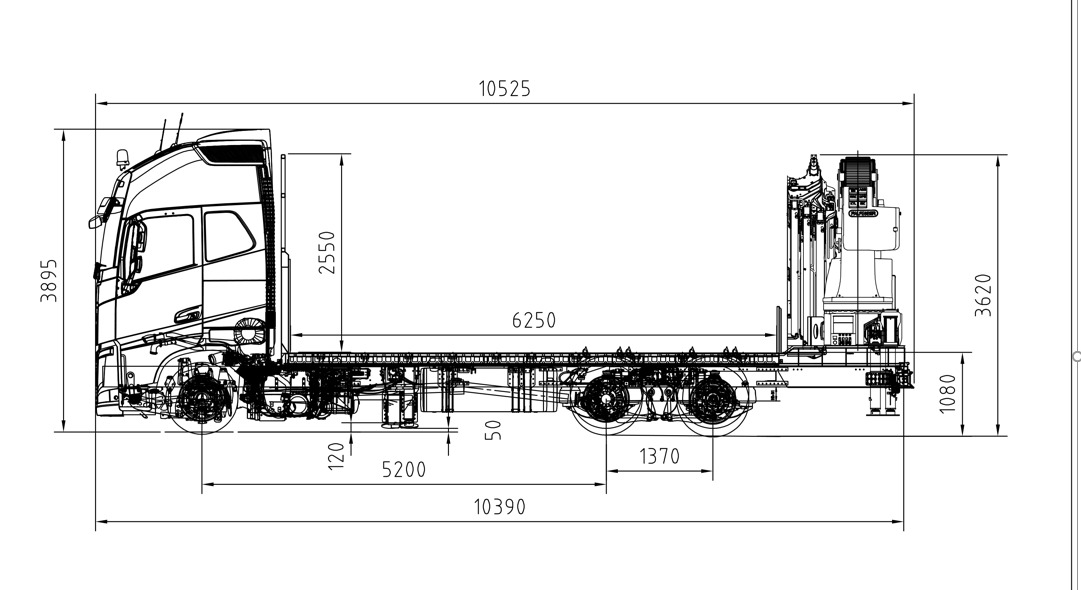 Dropside/ Flatbed truck, Crane truck Volvo FH4 [ Copy ]: picture 14