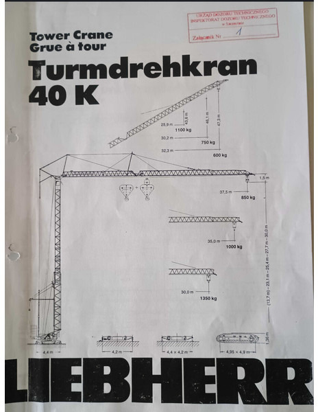 Liebherr 40K, 3x TS 30m HuH, perfect condition - Tower crane: picture 3 Liebherr 40K, 3x TS 30m HuH, perfect condition - Tower crane: picture 3
