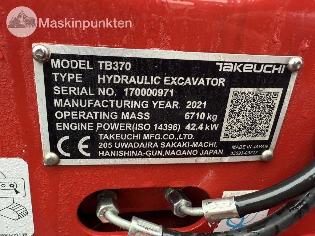 Takeuchi TB 370 - Crawler excavator: picture 5 Takeuchi TB 370 - Crawler excavator: picture 5