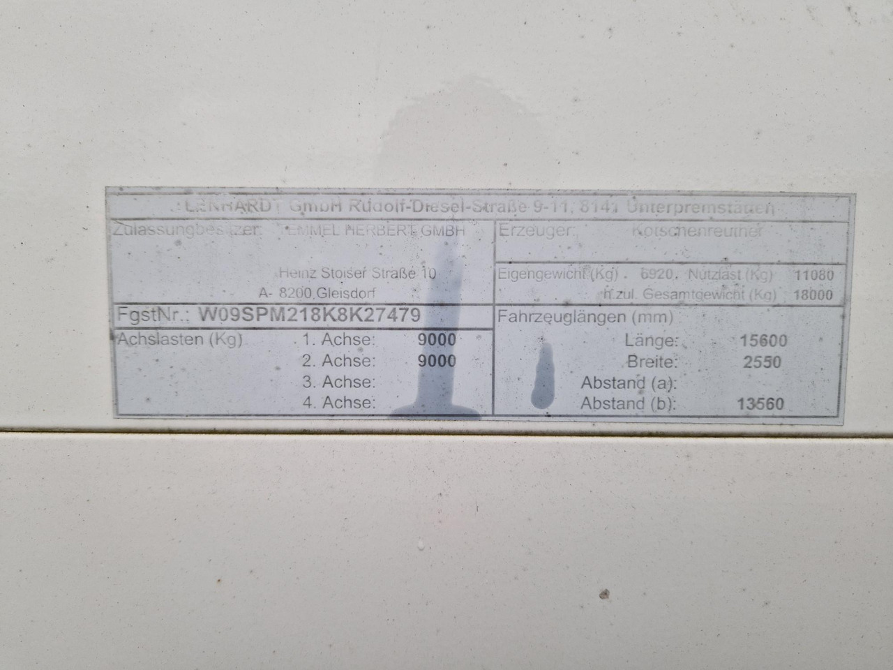 Curtainsider semi-trailer for transportation of food KOTSCHENREUTHER SPM218  MEGA SHUTTLE 15,6m  LIKE NEW 6 PIECES: picture 9