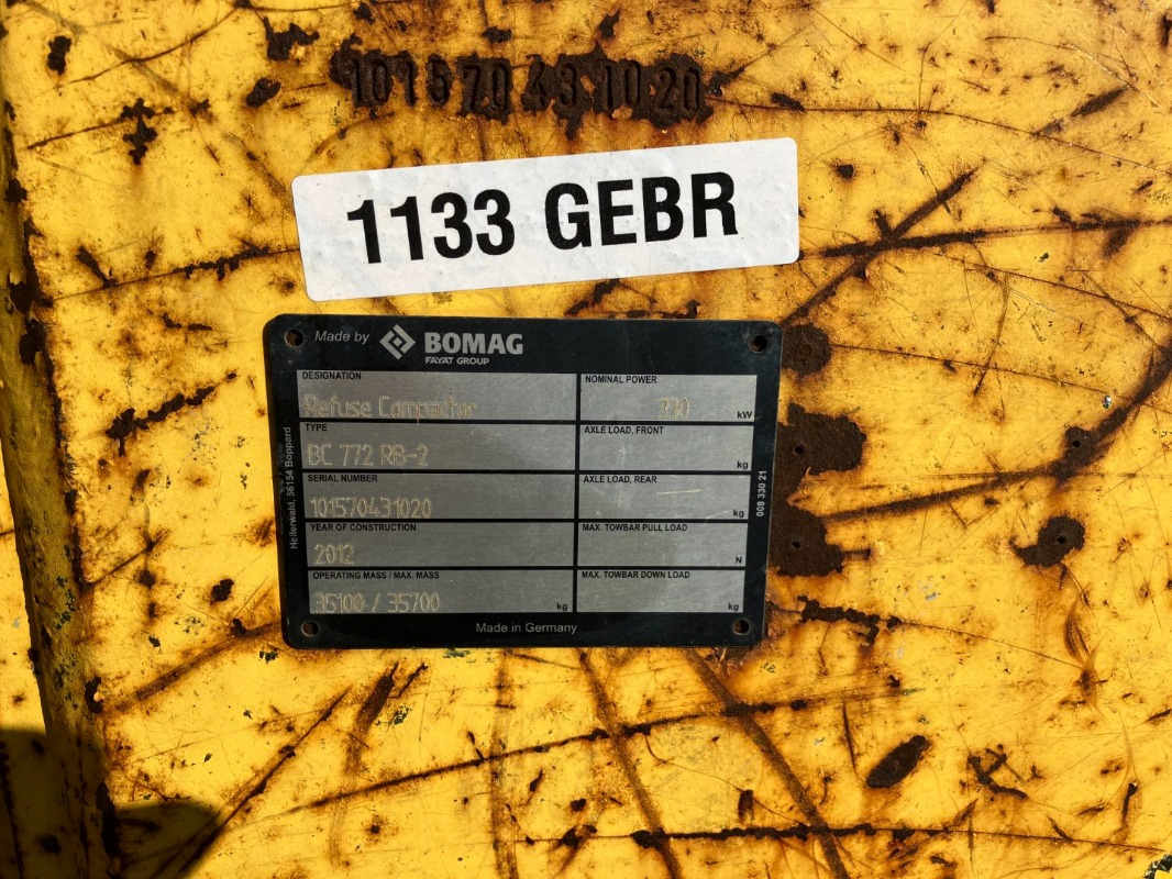 BOMAG DE BC 772 RB-2 Stage IIIa/Tier 3 - Compactor: picture 5 BOMAG DE BC 772 RB-2 Stage IIIa/Tier 3 - Compactor: picture 5