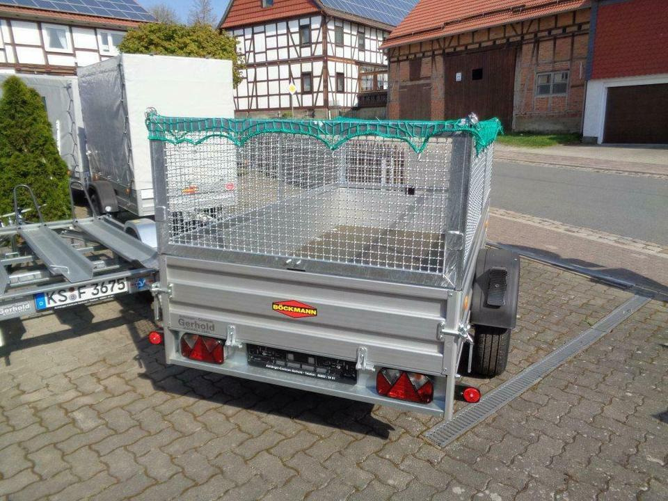 Böckmann, PKW Anhänger, 1,35 to. mit Gitteraufsatz,Containernetz - Car trailer: picture 5 Böckmann, PKW Anhänger, 1,35 to. mit Gitteraufsatz,Containernetz - Car trailer: picture 5