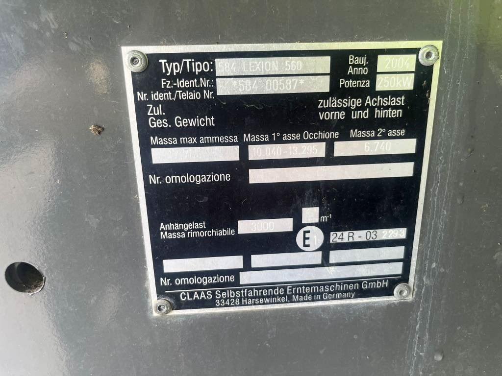 Combine harvester Claas Lexion 560 TT: picture 14 Combine harvester Claas Lexion 560 TT: picture 14