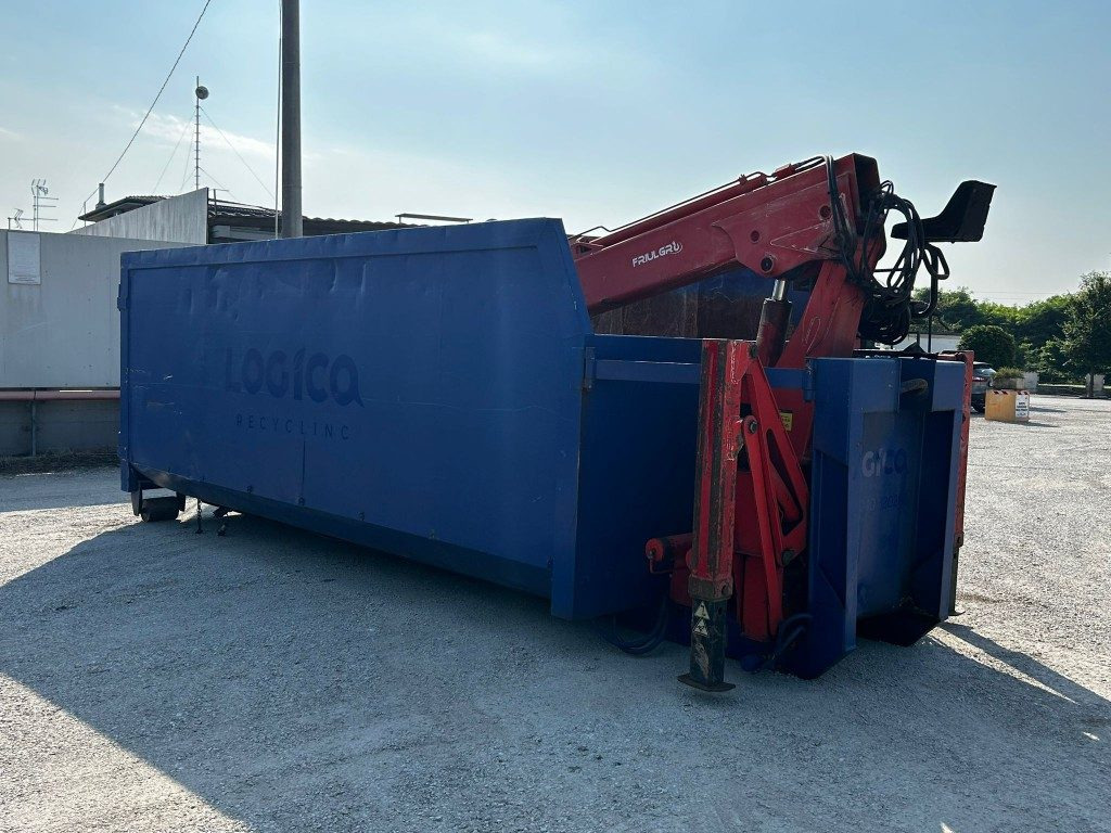 Roll-off container CONTAINER SCARRABILE USATO A CIELO APERTO + GRU: picture 7