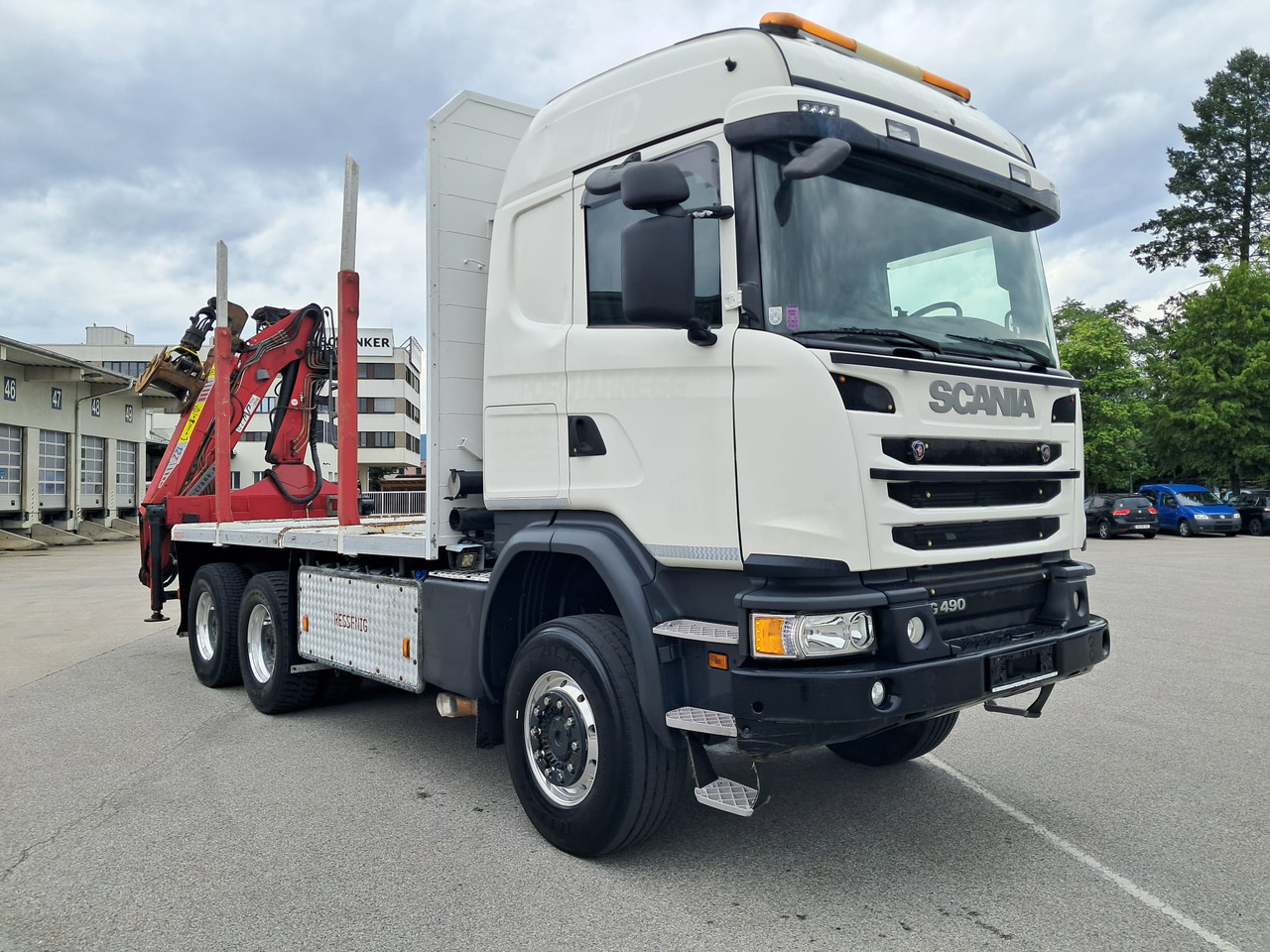 SCANIA G 490 6x6 Blatt-Blatt | Klima | Schaltgetriebe | Euro 6 | Penz-Kran 12Z | - Timber truck, Crane truck: picture 1 SCANIA G 490 6x6 Blatt-Blatt | Klima | Schaltgetriebe | Euro 6 | Penz-Kran 12Z | - Timber truck, Crane truck: picture 1