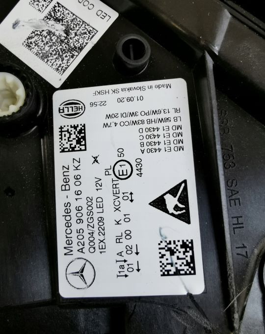 LAMPA PRZÓD MERCEDES C KLASA A 205 9061606 LIFT - Headlight: picture 5 LAMPA PRZÓD MERCEDES C KLASA A 205 9061606 LIFT - Headlight: picture 5