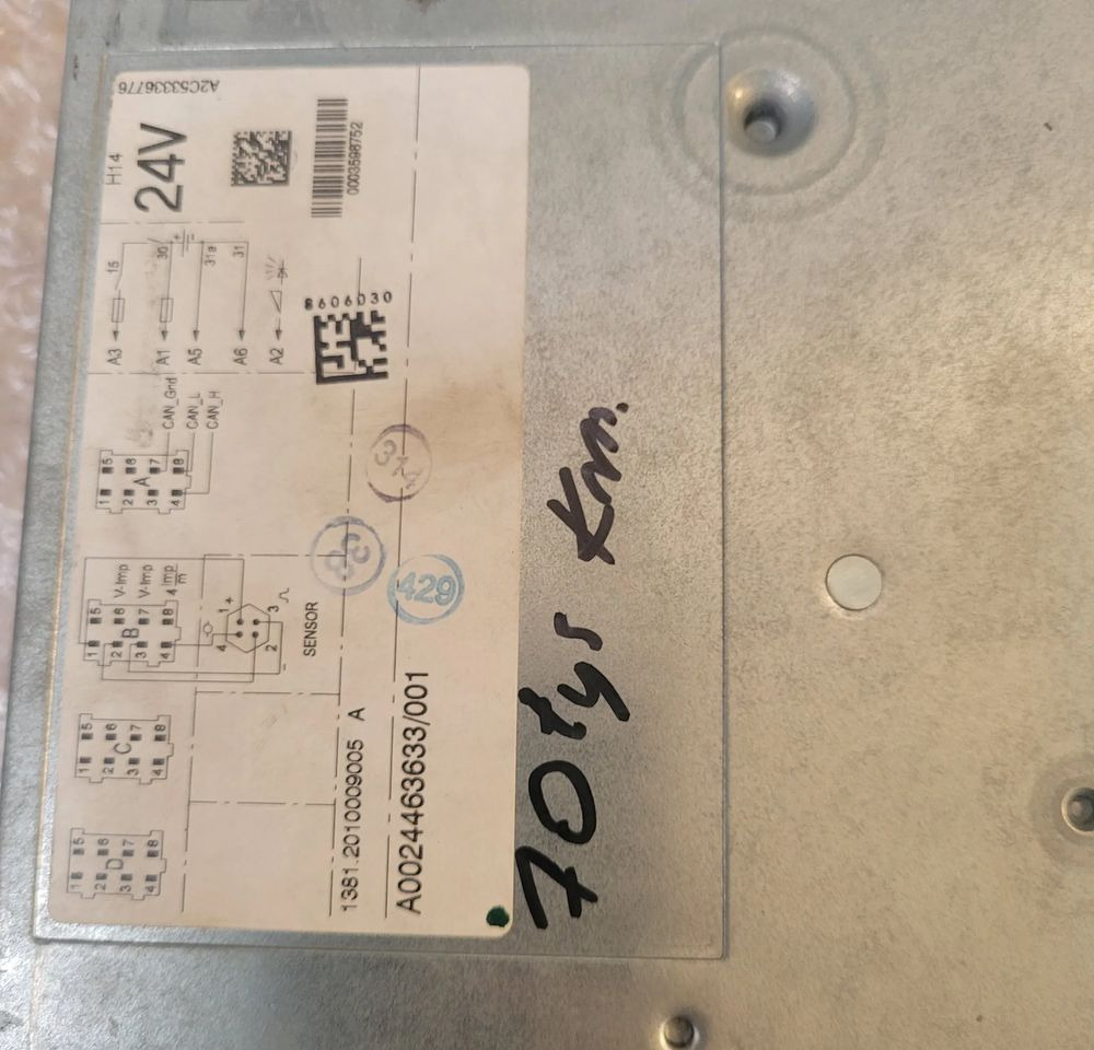 TACHOGRAF MERCEDES ACTROS A0024463633 R.2.1 - Tachograph for Truck: picture 2 TACHOGRAF MERCEDES ACTROS A0024463633 R.2.1 - Tachograph for Truck: picture 2