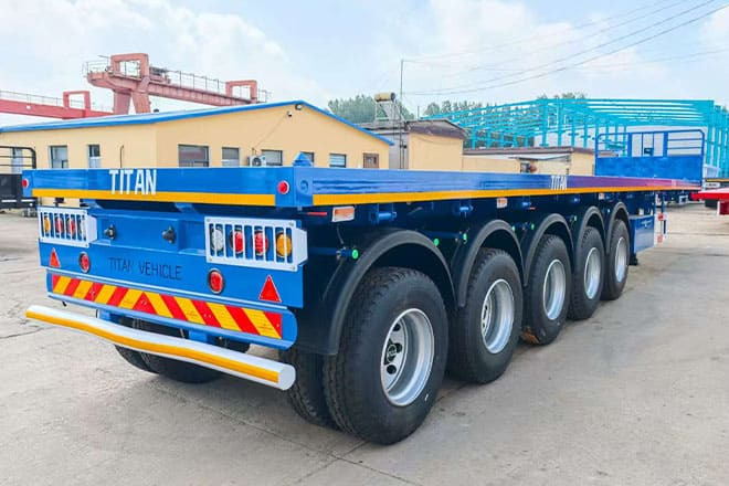 TITAN 5 Axle New Flatbed Trailers for Sale in Mauritius - Dropside/ Flatbed semi-trailer: picture 1 TITAN 5 Axle New Flatbed Trailers for Sale in Mauritius - Dropside/ Flatbed semi-trailer: picture 1