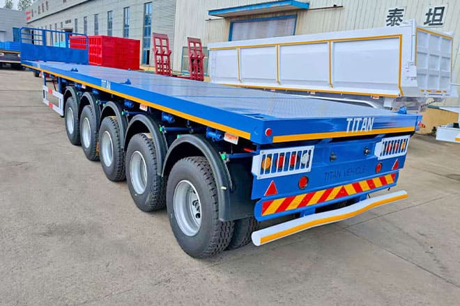 TITAN 5 Axle New Flatbed Trailers for Sale in Mauritius - Dropside/ Flatbed semi-trailer: picture 2 TITAN 5 Axle New Flatbed Trailers for Sale in Mauritius - Dropside/ Flatbed semi-trailer: picture 2