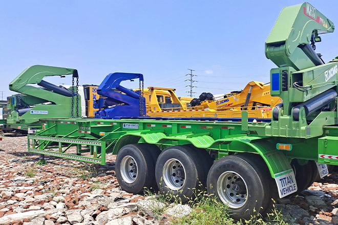 XCMG China 37Ton Side Lifter for Sale in Togo - Container transporter/ Swap body semi-trailer: picture 2 XCMG China 37Ton Side Lifter for Sale in Togo - Container transporter/ Swap body semi-trailer: picture 2