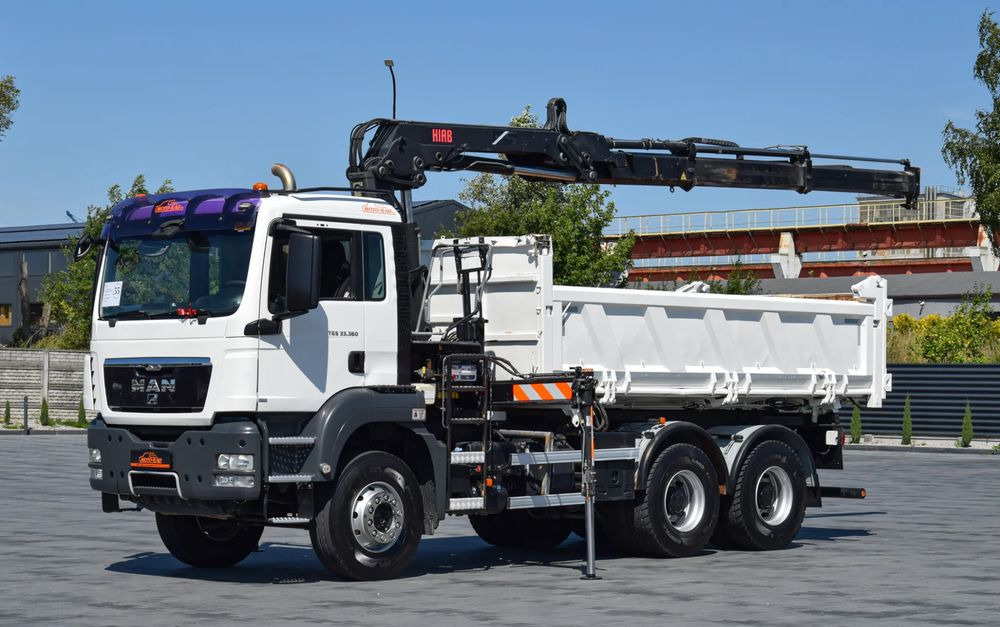 MAN TGS 33.360 / 6x4 / HDS HIAB 122 E-2 HIDUO / STEROWANIE RADIOWE / WYWROTKA / HYDROBURTA / AUTOMAT / KLIMA / TEMPOMAT / KAMERA COFANIA / SPROWADZONY - Tipper, Crane truck: picture 1 MAN TGS 33.360 / 6x4 / HDS HIAB 122 E-2 HIDUO / STEROWANIE RADIOWE / WYWROTKA / HYDROBURTA / AUTOMAT / KLIMA / TEMPOMAT / KAMERA COFANIA / SPROWADZONY - Tipper, Crane truck: picture 1